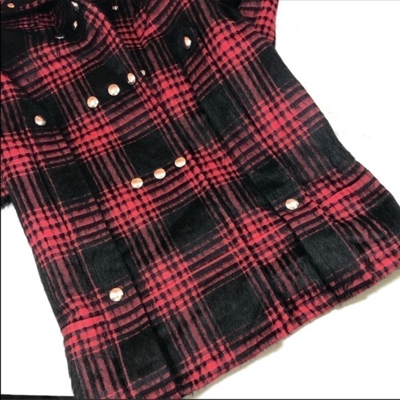 Alexander Wang Runway Buffalo Check Plaid Coat S - Picture 5 of 8